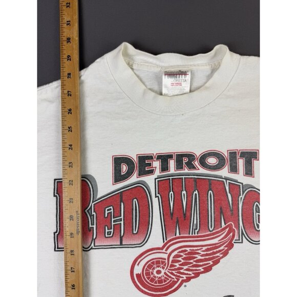Rare Vintage 90s 1997 Detroit Red Wings Stanley Cup Champions NHL Hockey XL Tee - Picture 14 of 14